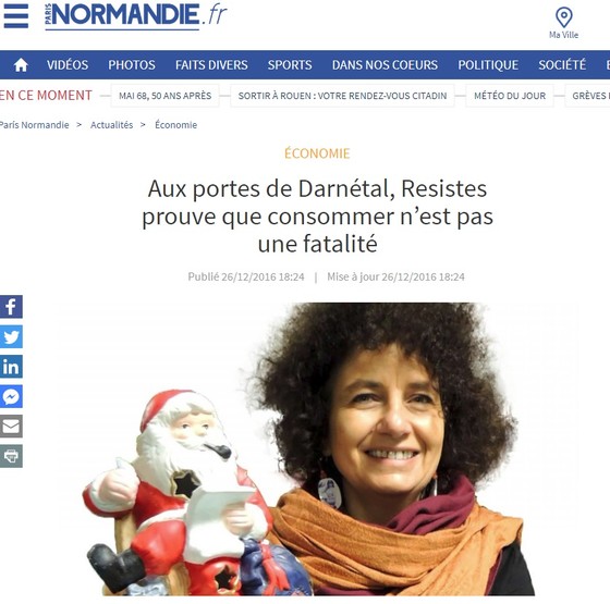 Article Paris Normandie - Portrait de Sophie- décembre 2016